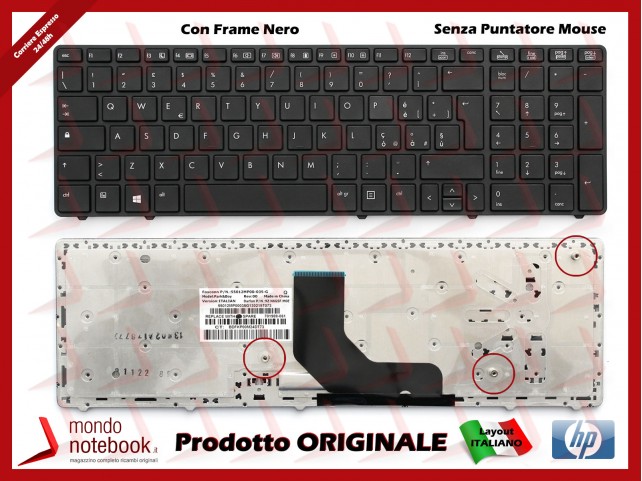 Tastiera Notebook HP Elitebook 8760p 8560P 8570p Probook 6560B 6565B 8560P 6570B (FRAME NERO) Senza 