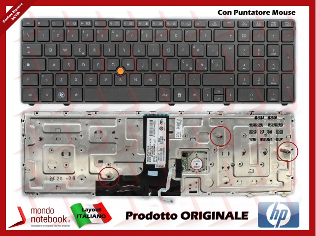 Tastiera Notebook HP Elitebook 8760W 8770W con Trackpoint (Nera) Italiana