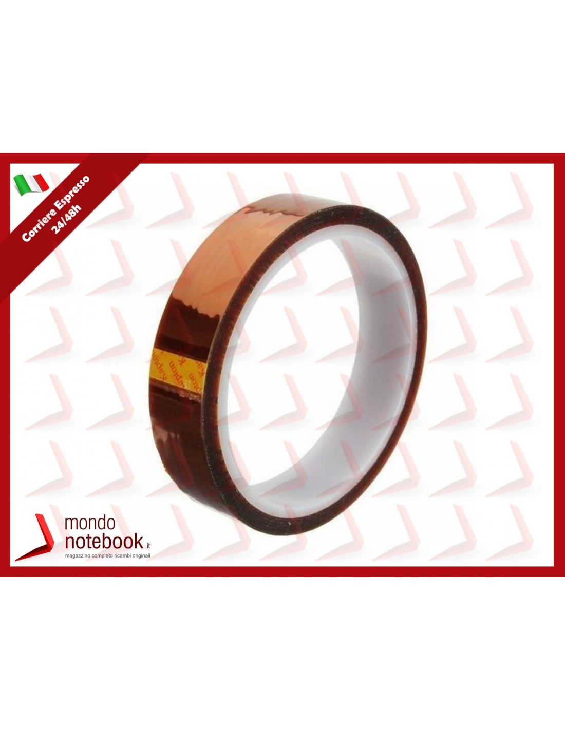 KAPTON NASTRO ADESIVO TERMICO ALTA TEMPERATURA HIGH TAPE PROTEZIONE BGA 2CM  30MT