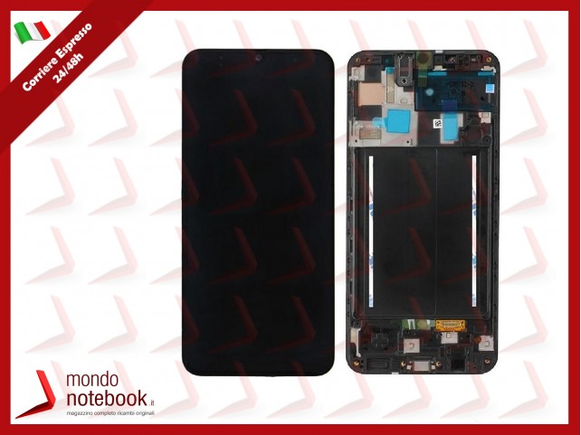 DISPLAY ORIGINALE 100% LCD FRAME SAMSUNG GALAXY A50 SM A505F TOUCH SCREEN VETRO