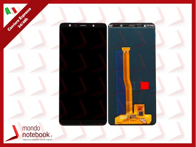 DISPLAY LCD PER SAMSUNG GALAXY A7 2018 A750F SM-A750F TOUCH SCREEN VETRO NERO