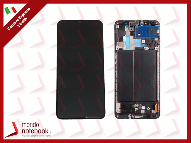 DISPLAY ORIGINALE SAMSUNG GALAXY A70 SM-A705 A705F LCD FRAME TOUCH SCREEN NERO