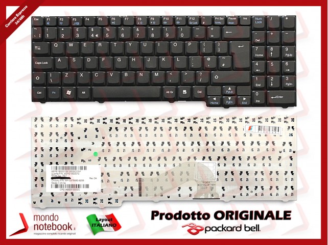 Tastiera Notebook PACKARD BELL Easynote MH35 MH36 MH45 HERA G C GL HGL1