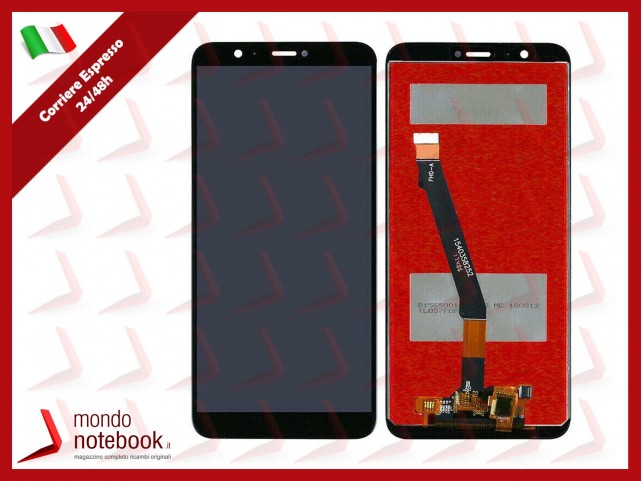 DISPLAY LCD PER HUAWEI P SMART FIG-LX1 LX2 LX3 ENJOY 7S TOUCH SCREEN VETRO NERO
