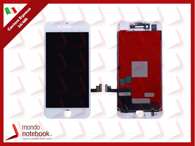 DISPLAY LCD RETINA PER APPLE IPHONE 7 TOUCH SCREEN SCHERMO VETRO BIANCO TIANMA