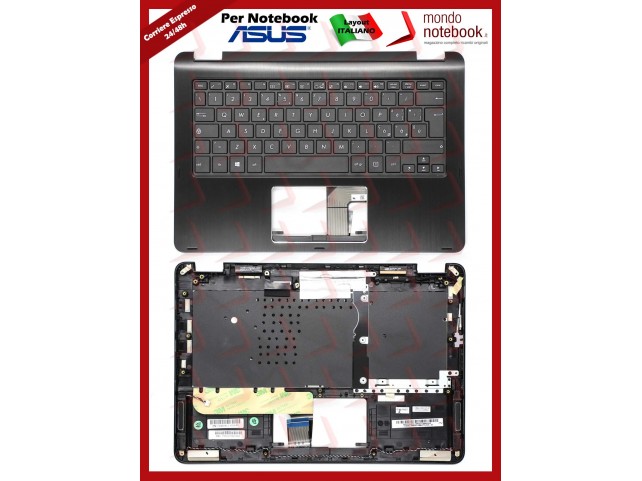 Tastiera con Top Case ASUS VivoBook Flip TP301U TP301UA TP301UJ - Italiana (Pure Black)