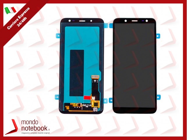 DISPLAY LCD ORIGINALE SAMSUNG GALAXY J6 2018 SM J600F N TOUCH SCREEN VETRO NERO
