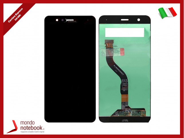 LCD DISPLAY PER HUAWEI P10 LITE WAS-LX1 LX1A TOUCH SCREEN SCHERMO VETRO NERO