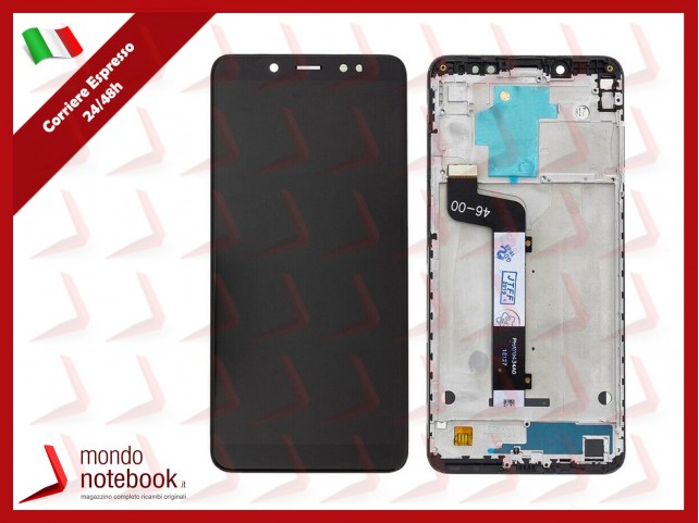 DISPLAY + FRAME LCD PER XIAOMI REDMI NOTE 5 M1803E7SG TOUCH SCREEN VETRO NERO