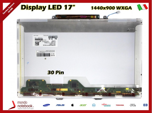 Display LCD 17" (1440x900) WXGA (BRACKET SUP E INF) 30 Pin SX
