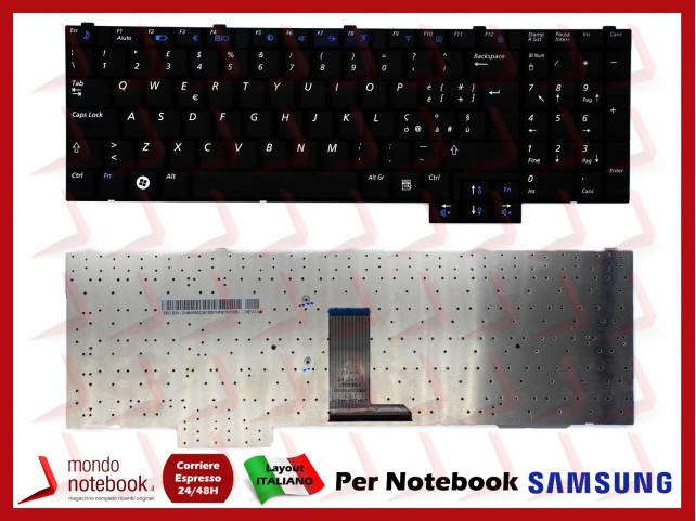 Tastiera Notebook SAMSUNG NP-R610 (NERA) con Adesivi Layout Italiano