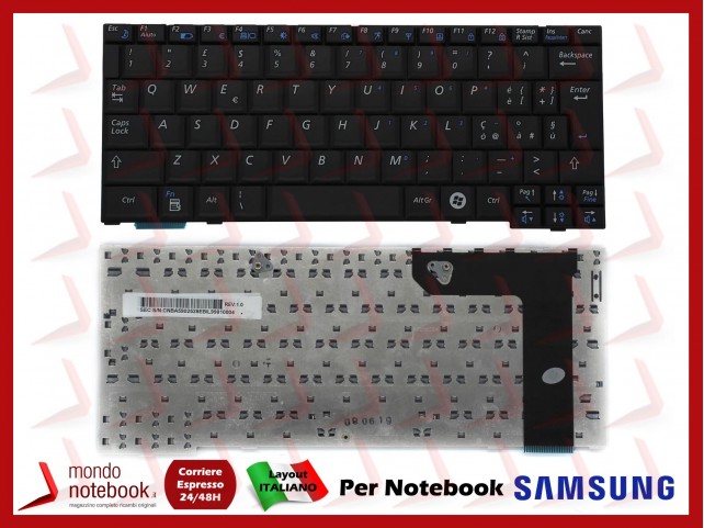 Tastiera Notebook SAMSUNG NC20 italiana (Nera)