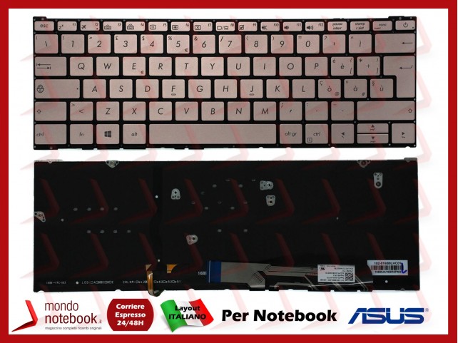Tastiera Notebook ASUS UX390 UX390UA (Pink) Italiana RETROILLUMINATA