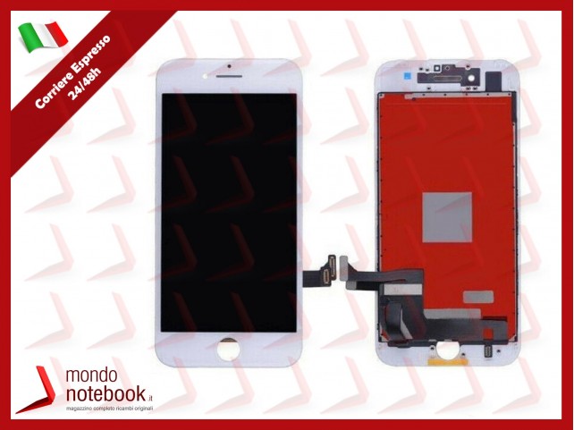 DISPLAY LCD RETINA PER APPLE IPHONE 7 PLUS TOUCH SCREEN VETRO BIANCO TIANMA