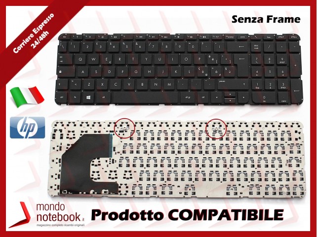 Tastiera Notebook HP Pavilion 15-B 15-b000 15-b1420x (NERA) (SENZA FRAME) Italiana