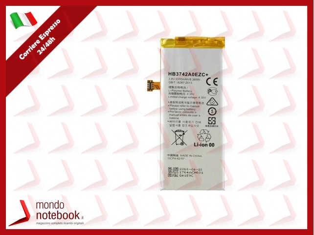 BATTERIA HB3742A0EZC+ PER HUAWEI ASCEND P8 Lite ALE L21 Smart TAG L01 Compatibile