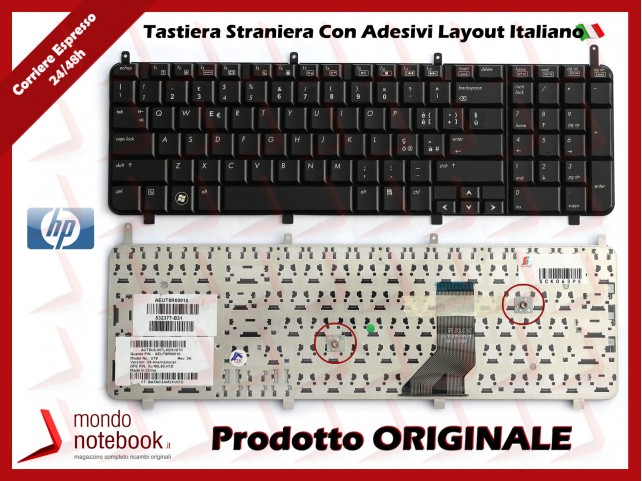 Tastiera Notebook HP Pavilion DV8 DV8-1000 DV8-1010EL con ADESIVI LAYOUT ITA