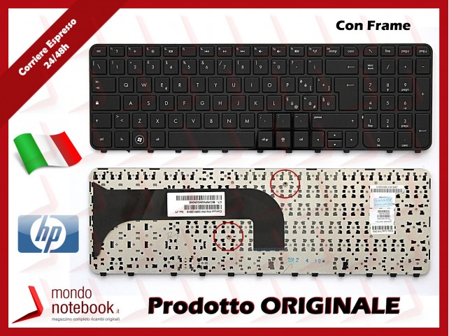 Tastiera Notebook HP Pavilion ENVY M6-1000 M6-1100 M6-1200 (Con Frame Nero)