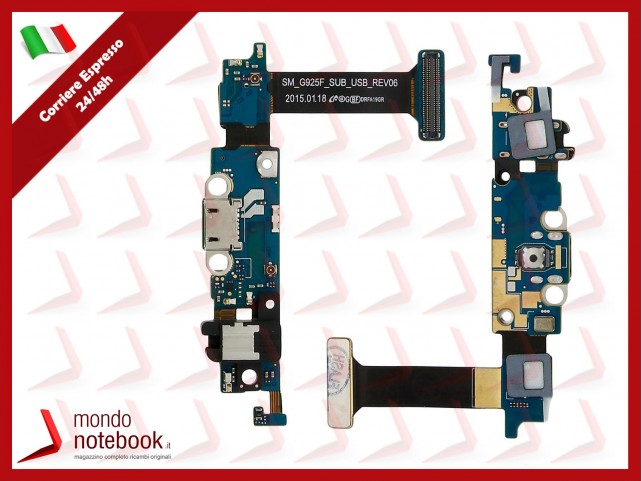 CONNETTORE RICARICA SAMSUNG GALAXY S6 EDGE G925 SM-G925F MICROFONO JACK CARICA