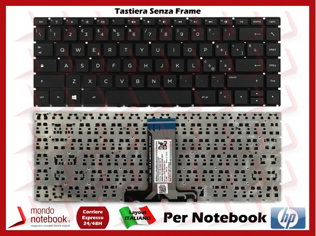 Tastiera Notebook HP Pavilion X360 14-BA 14-BS (Nera) Italiana