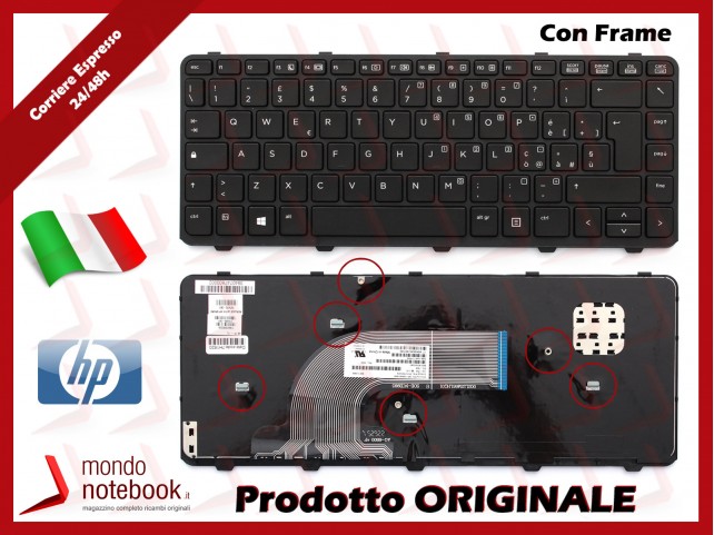 Tastiera Notebook HP ProBook 430 G2, 440 G2, 445 G2 Nera con Frame Nera