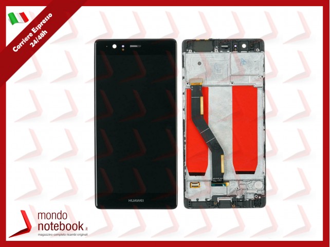 DISPLAY LCD PER HUAWEI P9 PLUS VIE-L09 TOUCH SCREEN SCHERMO VETRO FRAME NERO
