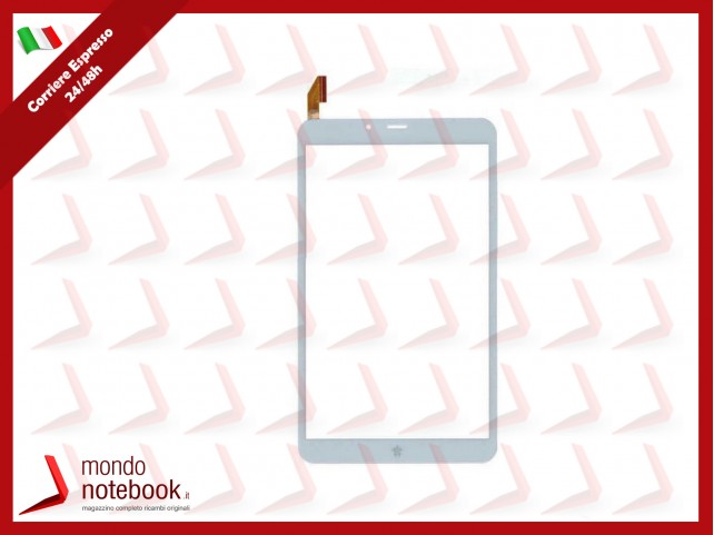 TOUCH SCREEN VETRO MEDIACOM SMARTPAD IYO 8 M-SP8AY M-SP8BY BIANCO