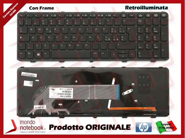 Tastiera Notebook HP Probook 450 G0 G1 G2, 455 G0 G1 G2, 470 G0 G1 G2 (RETROILLUMINATA)