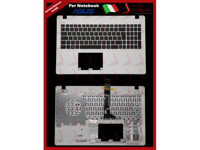 Tastiera con Top Case ASUS X550 X550CC X550CA X550LA X550LC X550LB X552L (Bianca)