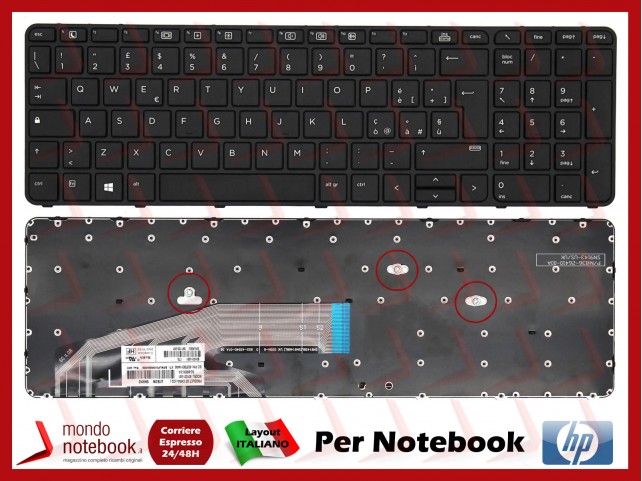 Tastiera Notebook HP ProBook 450 G3, 470 G3, 450 G4, 470 G4, 455 G3
