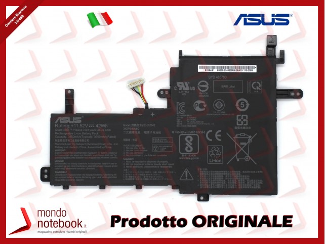Batteria Originale ASUS Vivobook S15 S531 S531F X531 X513E - 11,52V 3550mAh B31N1842