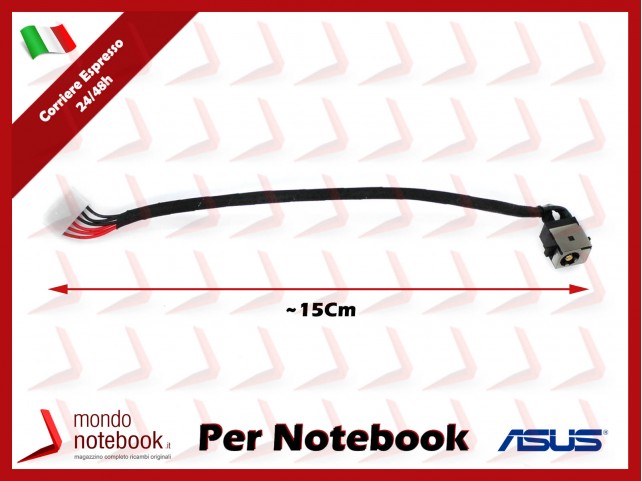 Connettore di Alimentazione DC Power Jack ASUS PJ889 G551 N551 Series (~15 Cm)