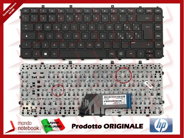 Tastiera Notebook HP Sleekbook ENVY 6-1000 4-1000 4-1100 4-1200 (CON FRAME) ITA