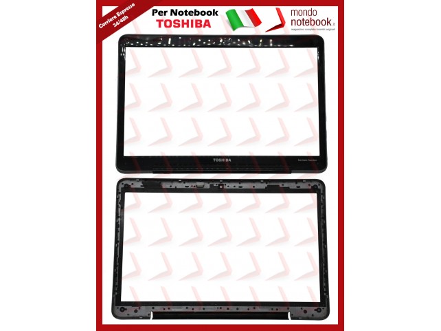 Bezel Cornice LCD TOSHIBA Satellite A500 500D (NERA E GRIGIA) - USATA