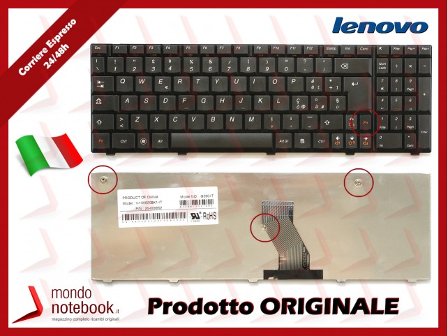 Tastiera Notebook Lenovo 3000 Series G560 G560E G565 (VERSIONE 1) It