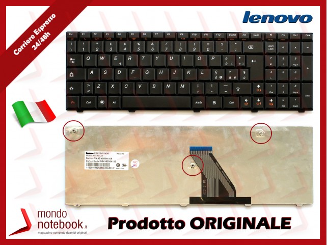 Tastiera Notebook Lenovo 3000 Series G560 G560E G565 (VERSIONE 2)
