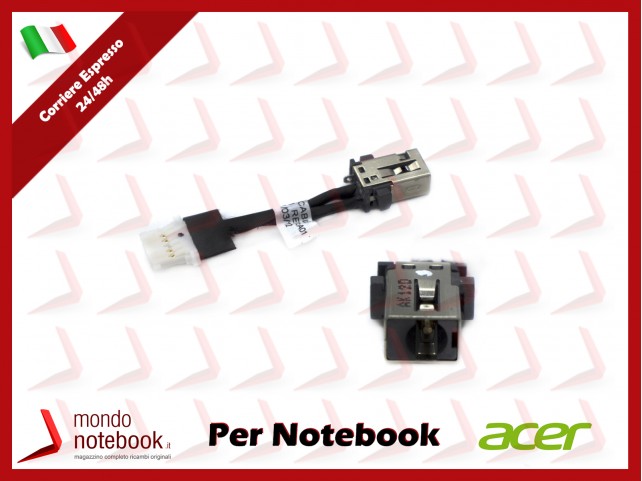 Connettore di Alimentazione DC Power Jack ACER Spin 5 SP513-52N SP513-53N (45W) 450.0CR04.0011 450.0CR04.001 450.0CR04.0001