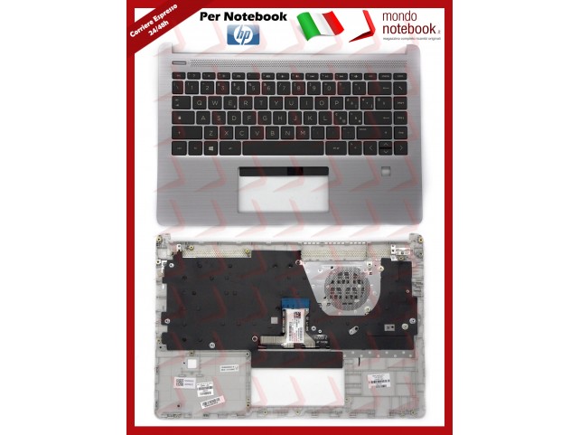 Tastiera con Top Case HP 340S G7 Layout Italiano (Silver)