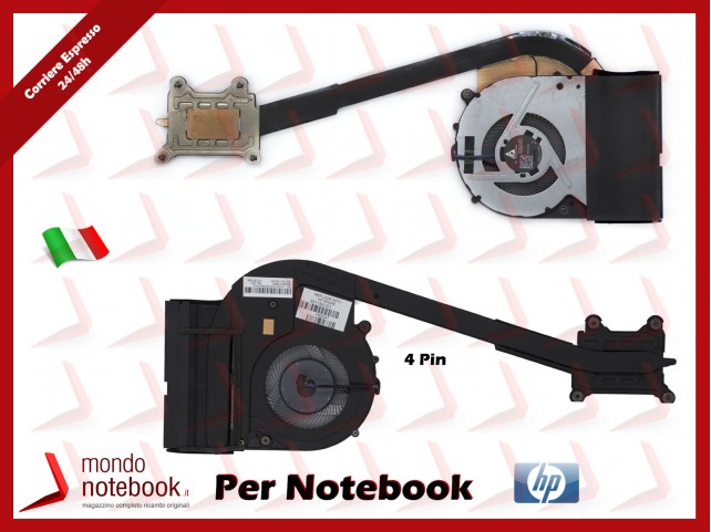Dissipatore + Ventola Fan CPU HP EliteBook 850 G3 [Versione UMA] (VGA integrata) [Modello 15"]