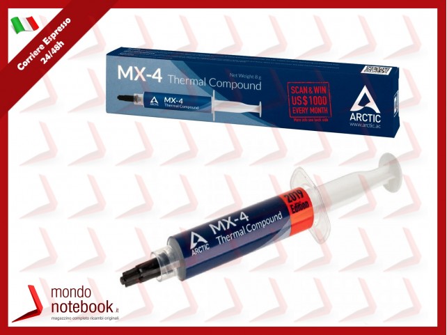Pasta Termica ARCTIC MX-4 [8g] Termoconduttiva High Thermal Paste Compound Professionale per CPU e GPU Scheda Madre Notebook Sm