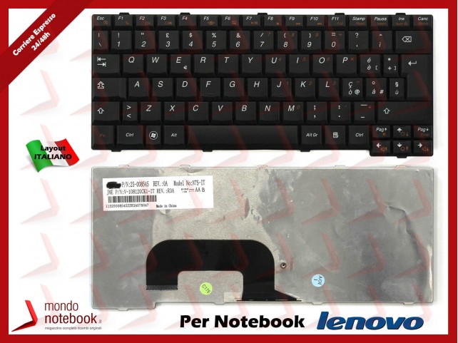 Tastiera Notebook Lenovo IdeaPad S12 (Nera) ITALIANA