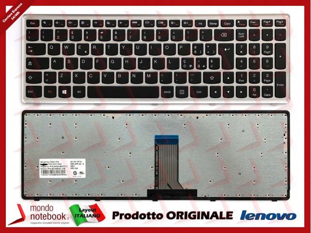 Tastiera Notebook Lenovo IdeaPad U510 (Frame Silver) Italiana