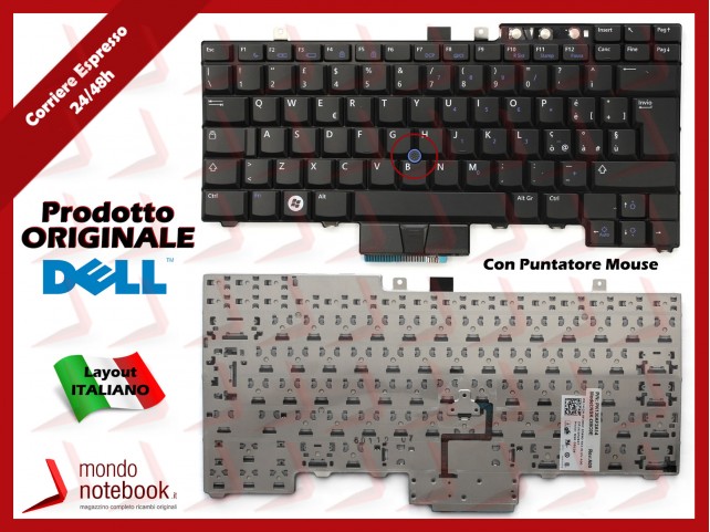 Tastiera Notebook DELL Latitude E6400 E6500 Precision M2400 (NERA) Con Trackpoint Italiana