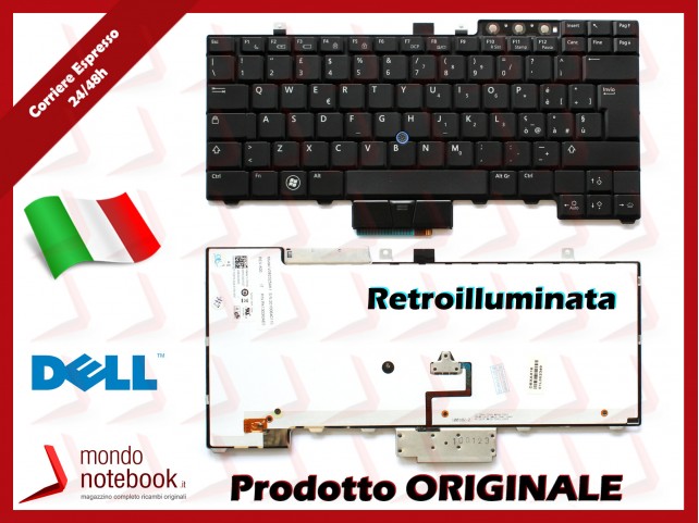 Tastiera Notebook DELL Latitude E6400 E6500 Precision M2400 (NERA) RETROILLUMINATA