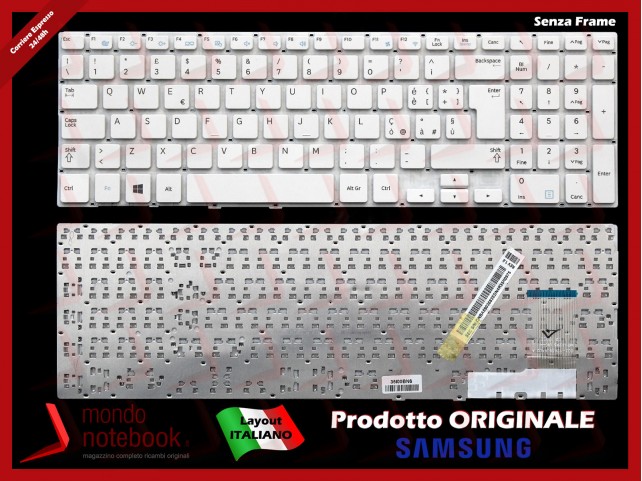 Tastiera Notebook SAMSUNG 370R5e 15.6" (BIANCA)