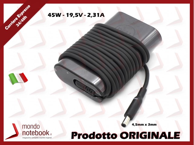 Alimentatore Originale DELL 45W 19,5V 2,31A (4,5mm x 3mm) Slim