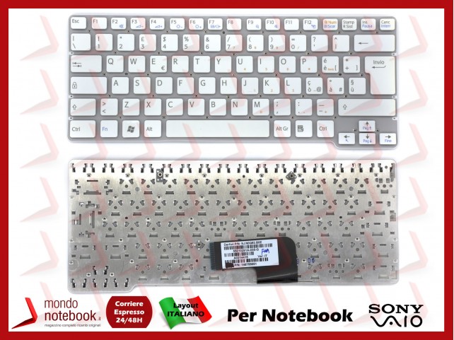 Tastiera Notebook Sony VGN-CW (BIANCA) SENZA FRAME