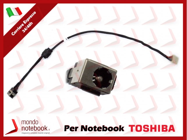 Connettore di Alimentazione DC Power Jack PJ302 TOSHIBA Satellite T130 T135 L655 L750 L750D L755 L755D DD0BLBPB040 A000079400 D