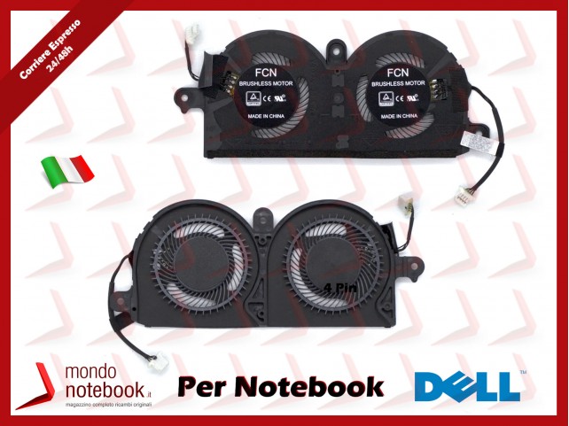 Ventola Fan CPU DELL XPS 13 9380 13 9370 - 980WH (Compatibile)