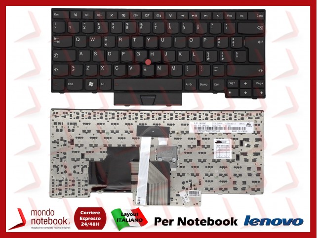 Tastiera Notebook Lenovo ThinkPad E430 con Trackpoint (NERA)